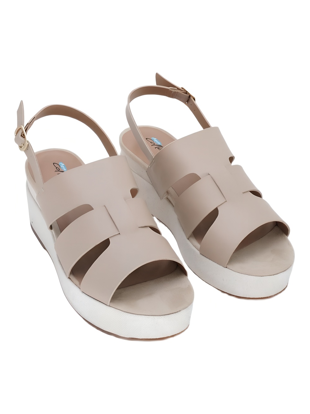Aqua College Slingback Platform Sandal Sand Lea Tan Size 10M